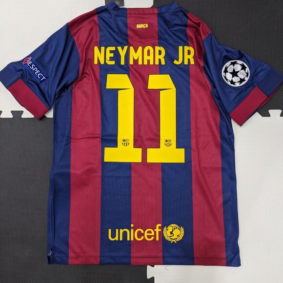 Neymar JR Barcelona 2014/15 Champions League Nike Retro Jersey - Picture 2 of 14